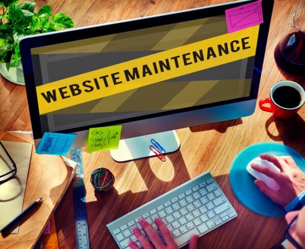 Website Maintenance on a Computer Screen