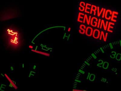 Website Maintenance represented by a Service Engine Soon Light