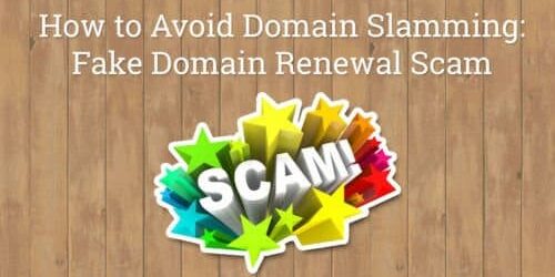 Fake Domain Renewal Scam